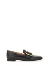 Bally Black Leather Loafers In Black