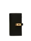 Bally Small Amber Leather Wallet In Schwarz