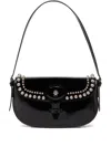 Bally Small Beckett Studded Leather Shoulder Bag In Black