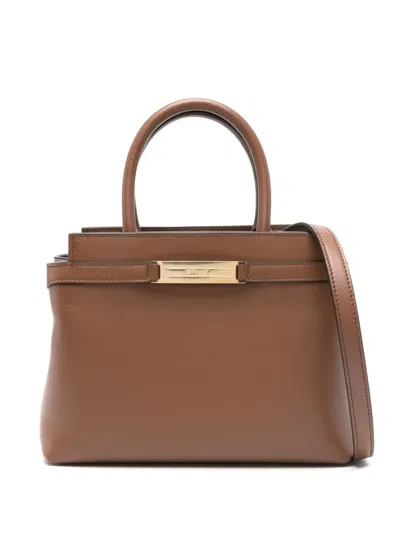 Bally Small Deco Tote Bag In Brown