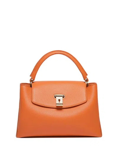 Bally Small Layka Leather Tote Bag In Orange