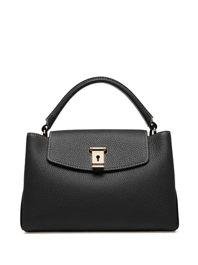 Bally Small Layka Leather Tote Bag In Schwarz