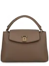 Bally Small "lock Me" Bag In Brown