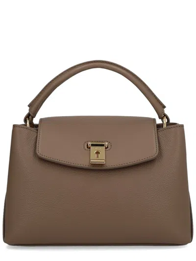 Bally Small "lock Me" Bag In Brown