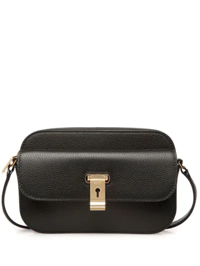 Bally Small Lock Me Crossbody Bag In Black