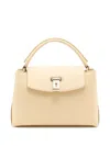 Bally Small Lock Me Leather Tote Bag In Neutral