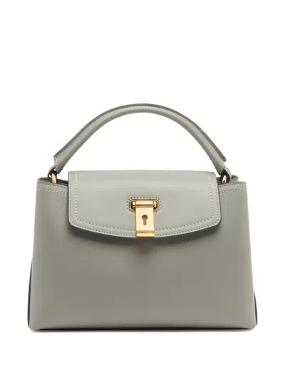 Bally Small Lock Me Tote Bag In Gray