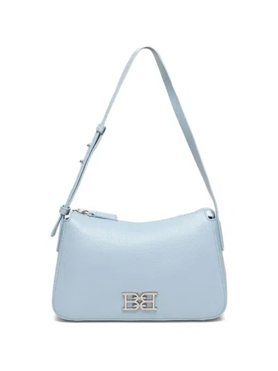Bally Small Logo-detail Grained Leather Shoulder Bag In Blue
