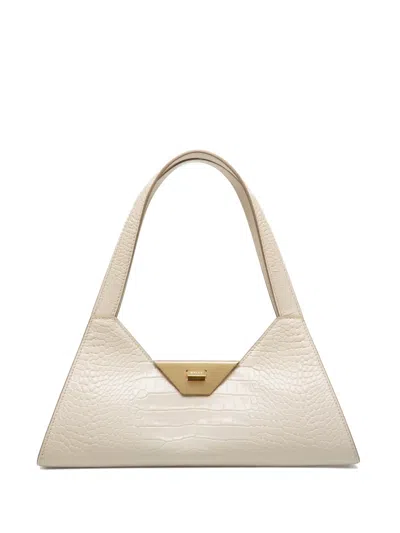 Bally Small Trilliant Embossed-python Shoulder Bag In Neutrals