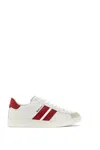Bally Rebby Panelled Sneakers In White/candy Red (white)
