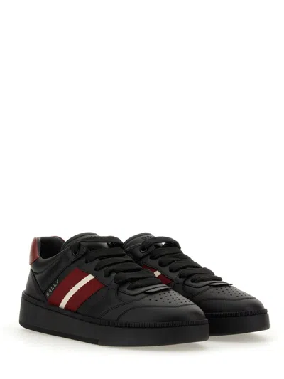 Bally Aseo Runner Sneaker In Black Calf Plain