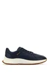 Bally Leather Low-top Round Toe Sneakers In Blue