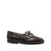 Bally Black Heel Derby Shoes In Brown
