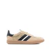 Bally Retro Stripe-detail Suede Sneakers In Sand