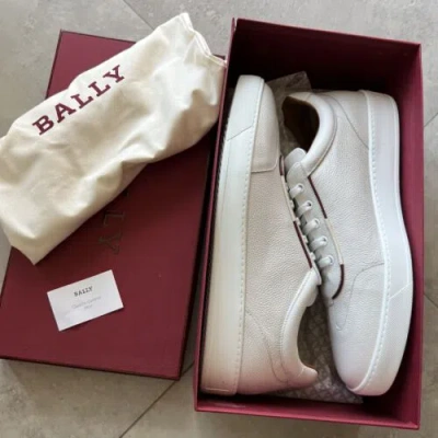 Pre-owned Bally Sneakers Trainers Shoes 11.5 Baxley In White