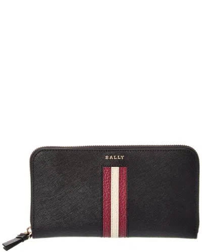 Bally Sorissa Leather Zip Around Wallet In Black