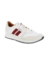 BALLY SPRINTER MEN'S 6238402 WHITE LEATHER SUEDE SNEAKERS