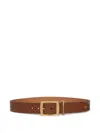 Bally Square-buckle Leather Belt In Brown