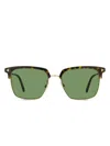 Bally Men's Browline Sunglasses By0090d 52n Gold/havana 55mm In 褐色