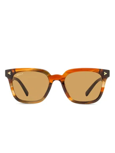 Bally Square-frame Sunglasses In Braun