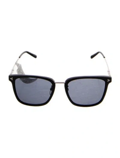 Pre-owned Bally Square Tinted Sunglasses W/ Tags In Black/silver