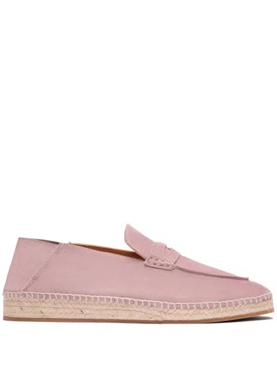 Bally Square-toe Leather Espadrilles In Pink