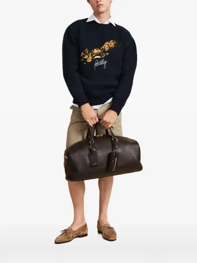 Bally Squirrel-detail Crew-neck Sweater In Black