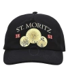 BALLY BALLY ST. MORITZ 1851 EMBROIDERED BASEBALL CAP IN BLACK