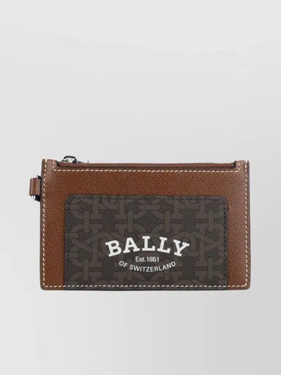 Bally Stitched Leather Wallets Contrast Stitching