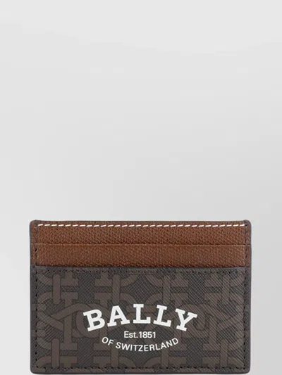 Bally Stitched Leather Wallets Contrast Stitching