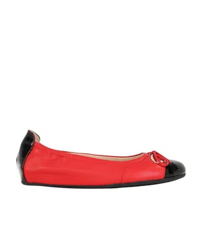 Bally Stitching Details Ballet Shoes In Red