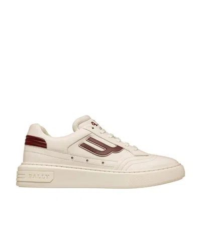 Bally Stitching Leather Sneakers In Nude
