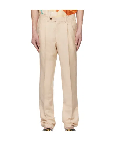Bally Straigh Buckle Casual Pants In Nude