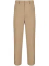 Bally Straight-leg Cotton Trousers In Neutrals