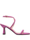 Bally Strap Suede Sandals In Pink
