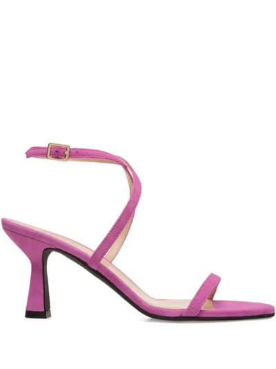 Bally Strap Suede Sandals In Pink