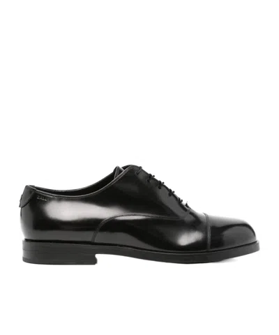 Bally Leather Oxford Shoes In Black
