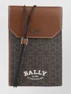 Bally Strap Wallet With Stitching And Monogram Pattern
