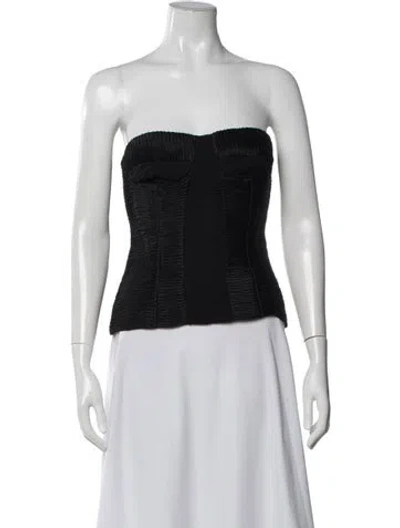 Pre-owned Bally Strapless Top In Black