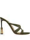 Bally Strappy Heeled Sandals In Green