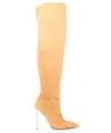 Bally Stretch Suede Over The Knee Boots In Sand