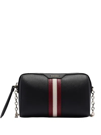 Bally Stripe-detail Chain Shoulder Bag In Black