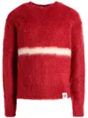 Bally Mohair Blend Knit Sweater In Red