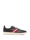 Bally Leather Low-top Sneakers Featuring Contrasting Elements In Black