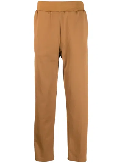Bally Stripe-detail Straight-leg Trousers In Brown