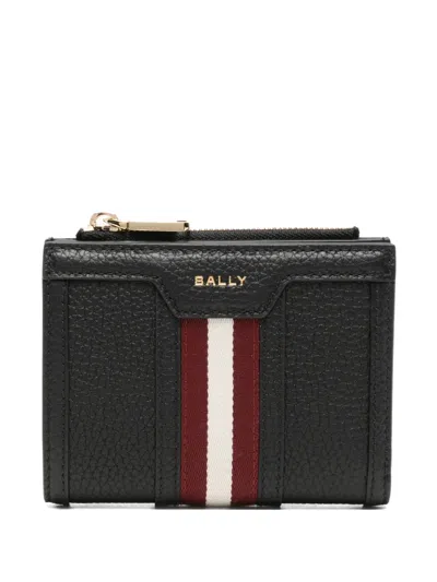 Bally Stripe-detail Wallet In Black