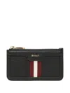 Bally Ribbon-detail Zip Card Holder In Black