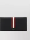 Bally Striped Accent Wallet In Textured Material