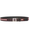 Bally Logo Belt Adjustable Metal Buckle In Multi