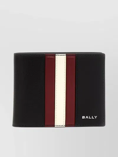 BALLY STRIPED BI-FOLD WALLET WITH CONTRAST DETAIL